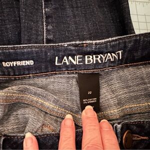 Lane Bryant Boyfriend Dark Wash Cuffed Jeans Size 22